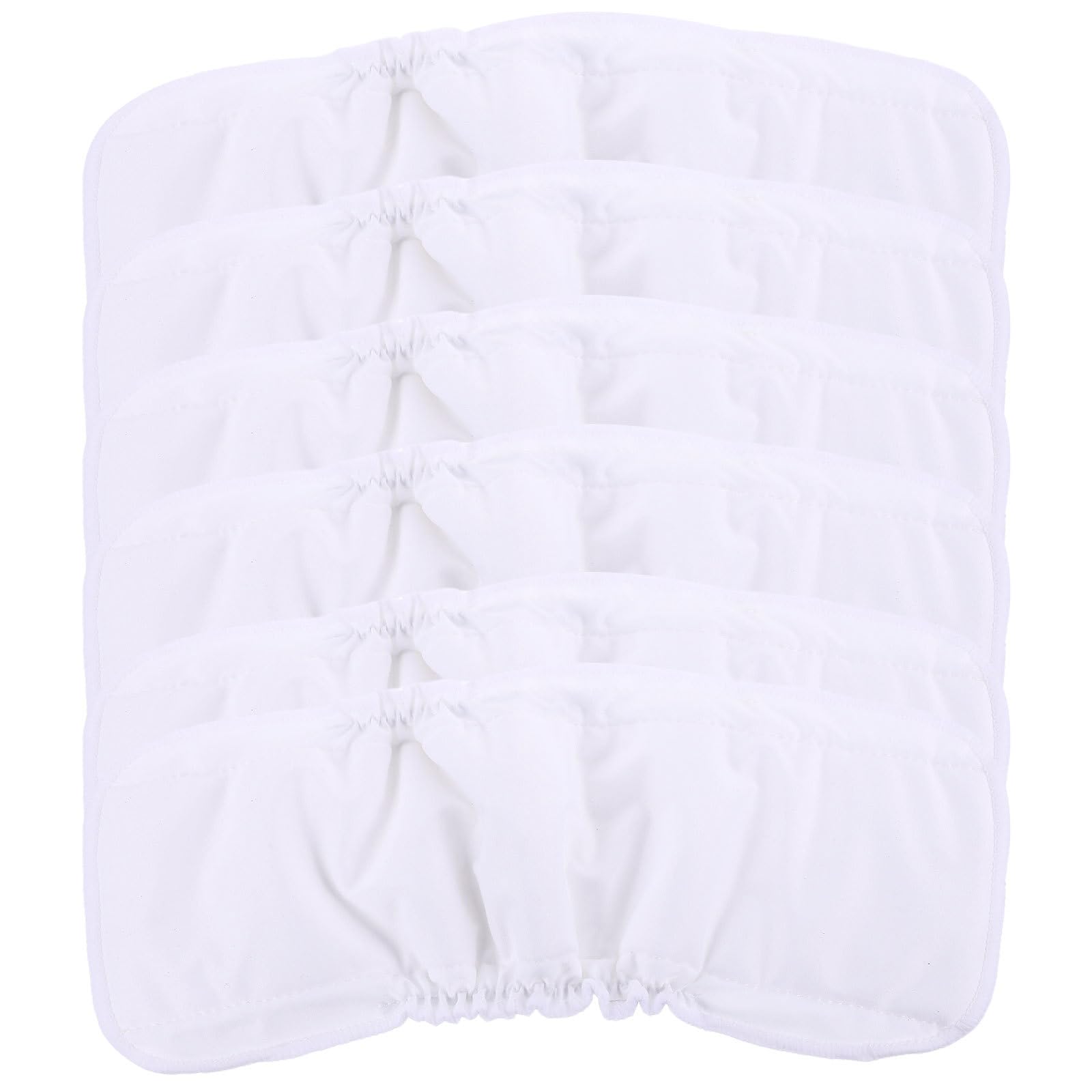 Toddmomy Pañal de Fibra de Bambú Reutilizable para Ñiño, 6 Piezas, Absorbente y Transpirable, Inserto Lavable para Cambiador Blanco