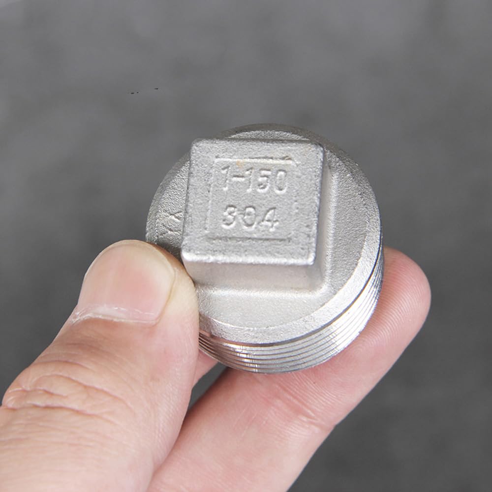 1/8" 1/4" 3/8" 1/2" 3/4" 1" 2" 3" 4" Male Squrae Head End Plug Cap 201 304 316 Stainless Steel Pipe Fitting Water Gas Oil NWPNLXEA(BSPT SS201,SQUARE HEAD_2-1/2")