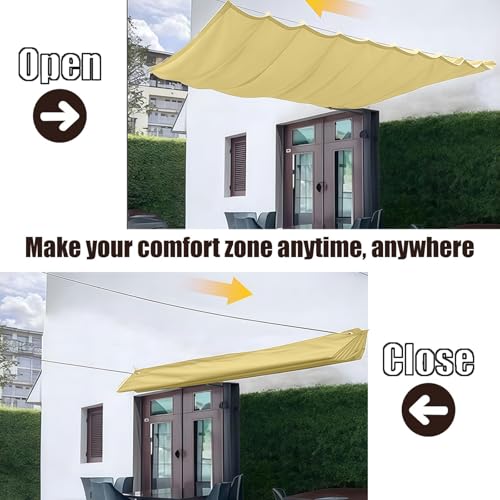 Voile ombrage rétractable indéchirable pour pergola abîmée