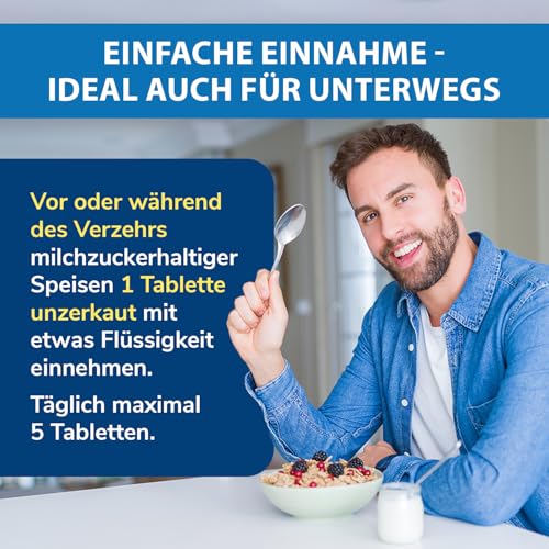 tetesept Laktase 13.000 – 1 Dose à 40 Stück – Laktasetabletten bei Laktoseunverträglichkeit – Nahrungsergänzungsmittel mit Sofortwirkung & 6h Langzeit-Depot 2
