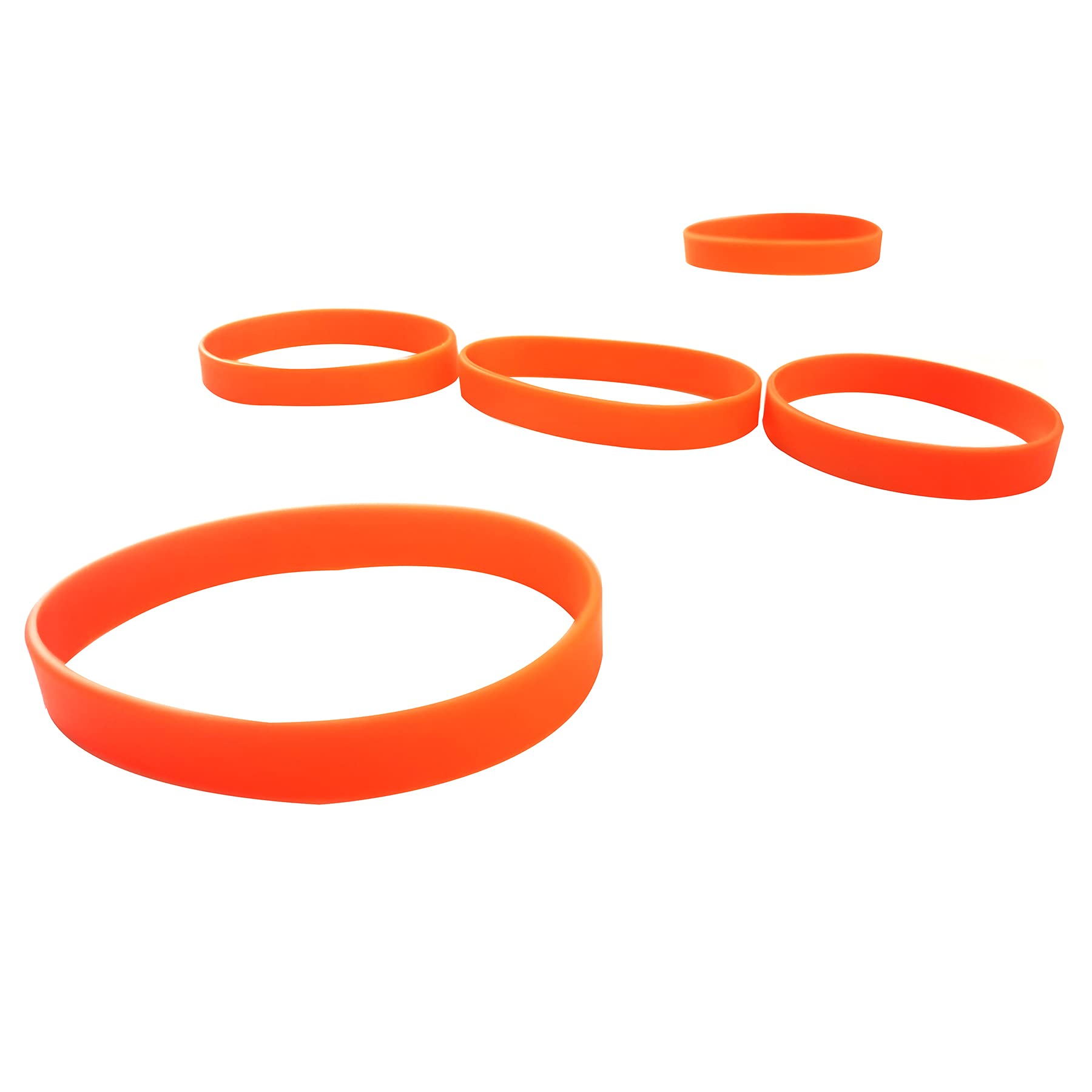 LVNRIDS 50pcs Silicone Elastic Wristbands, Customizable Rubber Wristbands for School Sports Party