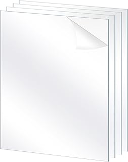 Lyeasw 11x14 Plexiglass Acrylic Sheets for Picture Frame Glass Replacement, Crafting Projects, DIY Display, Clear Styrene Sheets 11x14 Plexiglass Cover