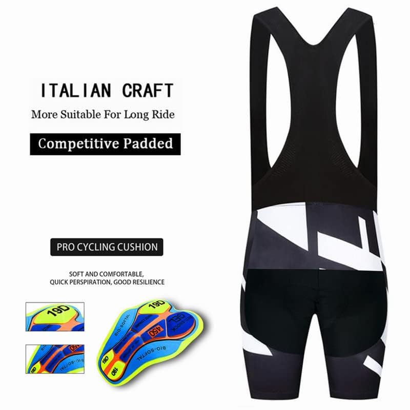 VeloZenith Abbigliamento Ciclismo da Uomo Estiva,Maglia Manica Corta Con 3 Tasche+3D Gel Pantaloncini,Traspirante Sportivo Ciclismo Moda Set per Mountain Bike Tuta MTB