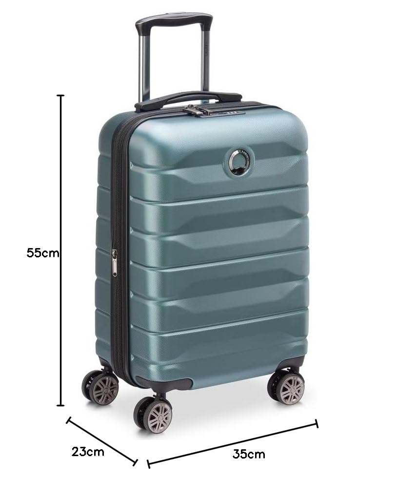 Valise Cabine Delsey Paris 55 Cm Bleue Extensible Et 4 Roues