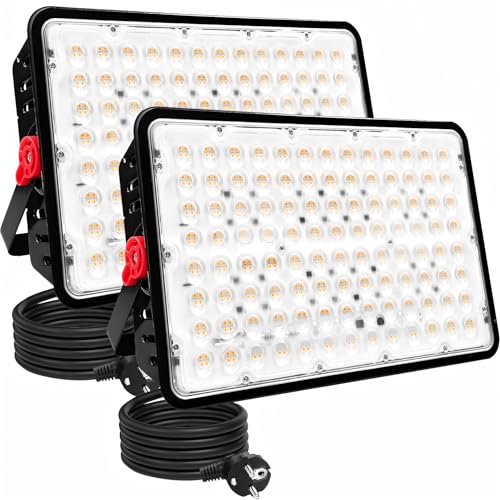 Indmird Projecteur LED Exterieur 400W, 2 PCS 40000LM Projecteurs Extérieur