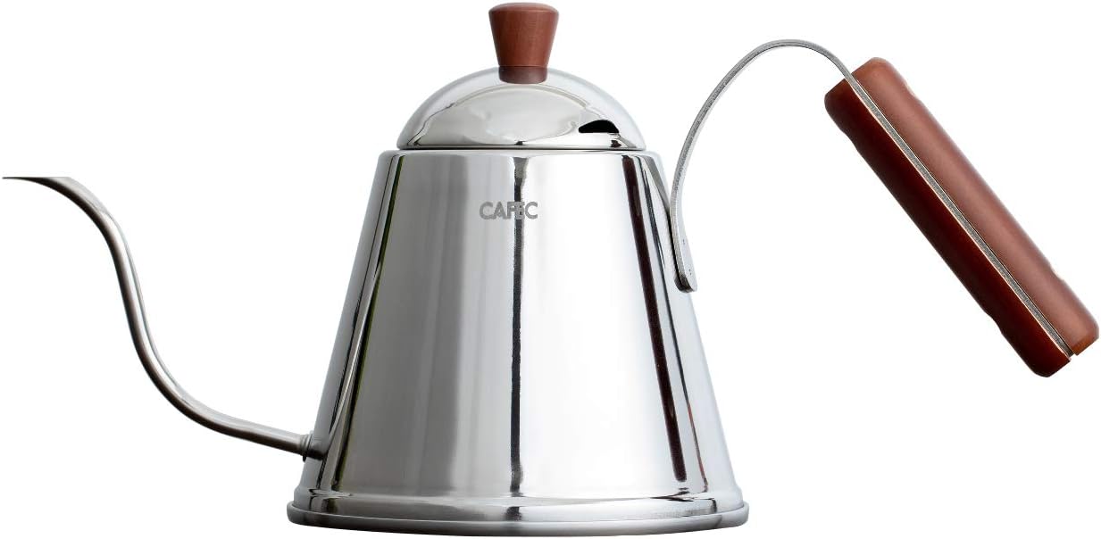 CAFEC Stainless Coffee Pot/Coffee Pour Over 1000ml Kettle/TSUBAME WOOD made in Japan 1000ml / Premium Pour Over Kettle