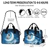 Oarencol Magic Cat Moon Insulated Lunch Bag Snow Mountain Animal Galaxy Reusable Cooler Lunch Tote Box with Shoulder Strap for Work Picnic School Beach #2