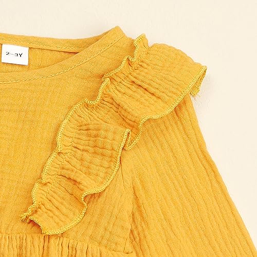 Image of Axumity Kid Girl Clothes Ruffle Sleeve Top Floral Allover Pants 3-9 Years Fall Outfit Set