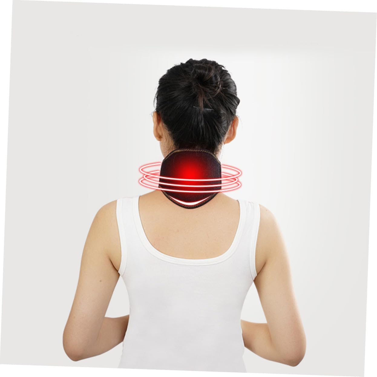 FOMIYES 2pcs Neck Heating Pad Neck Pain Relief Massager Self Heating Neckband Magnetic Brace Guard Compact Portable for Home Outdoor Use
