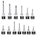 Hilitchi 295 Pieces #8 / #10 / #14 Stainless Hex Washer Head Self Drilling Sheet Metal Tek Screws with Drill Point (1/2'' to 2'' Size Inside Plastic Box)