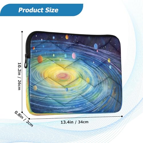 Funda para portátil 13-14 pulgadas sistema solar colorido miniatura 3