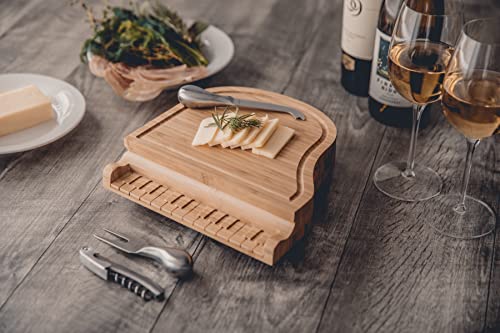 Set de tabla para quesos estilo piano con cuchillos miniatura 5