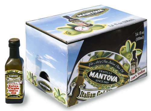 Miniatura 2 de Mantova Aceite de oliva virgen extra dorado italiano, botellas de 3.4 onzas (paquete de 24)