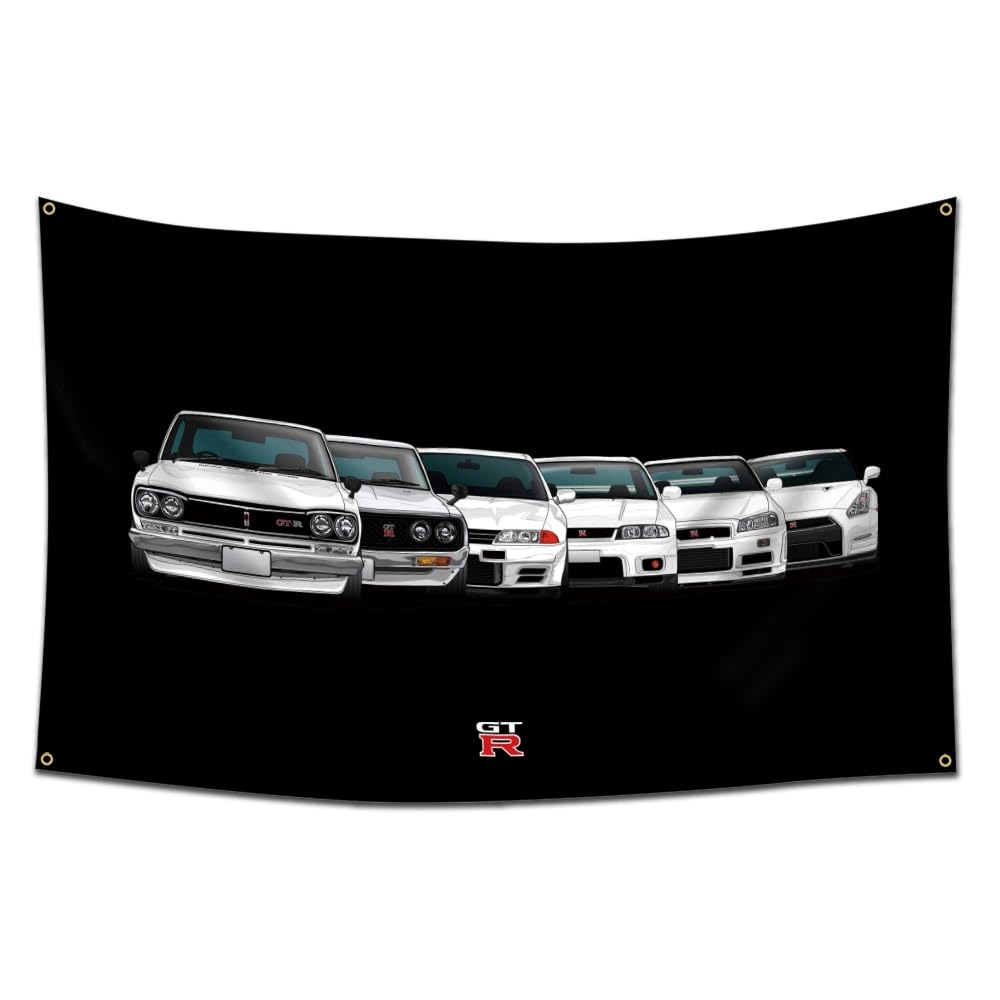 LUIVU Autoflagge Aus Polyester, 7,6x12,7 Cm, Mit 4 Messingösen – Coole Garagen- Oder Wanddekoration Für Autofans