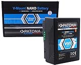 LOGIK: Eine sehr gute Kamera benötig auch sehr gute Akkus. Die neuen PATONA NANO V-Mount Akkus verfügen über eine circa 30% kleinere Bauform, bei höherer Leistungsdichte. Im Vergleich zum herkömmlichen V-Mount Akku.