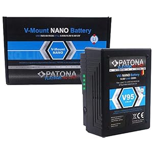 PATONA Platinum II – Nano V95 V-Mount Akku (95Wh) mit D-Tap und USB
