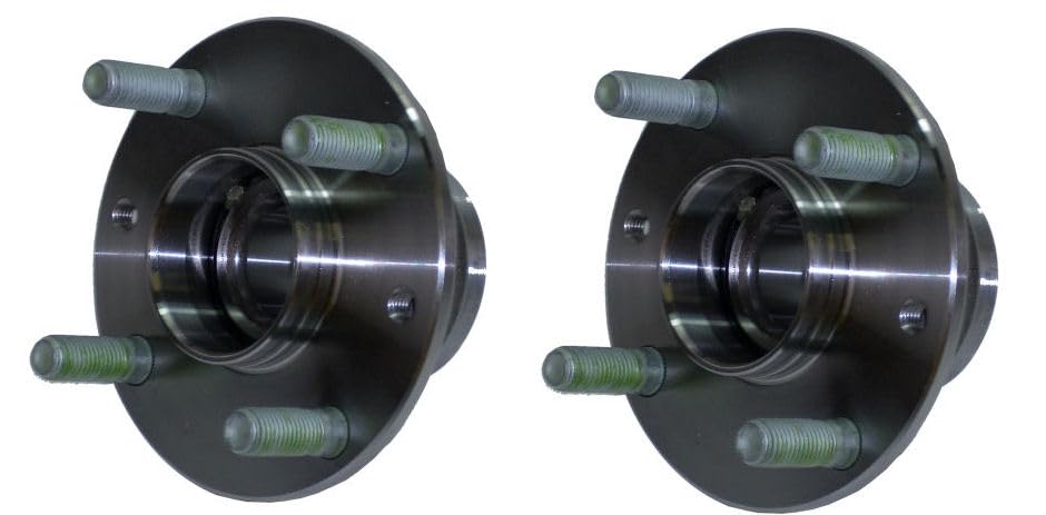 Image of TRQ Front Driver and Passenger Side Wheel Bearing and Hub Assembly Set 2 Piece Compatible with 1991-1997 Mazda Miata 4 Wheel ABS 1999-2005 Miata