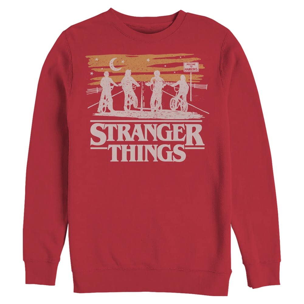 Netflix Men's Stranger Things Jank Drawing Pullover Crew Fleece