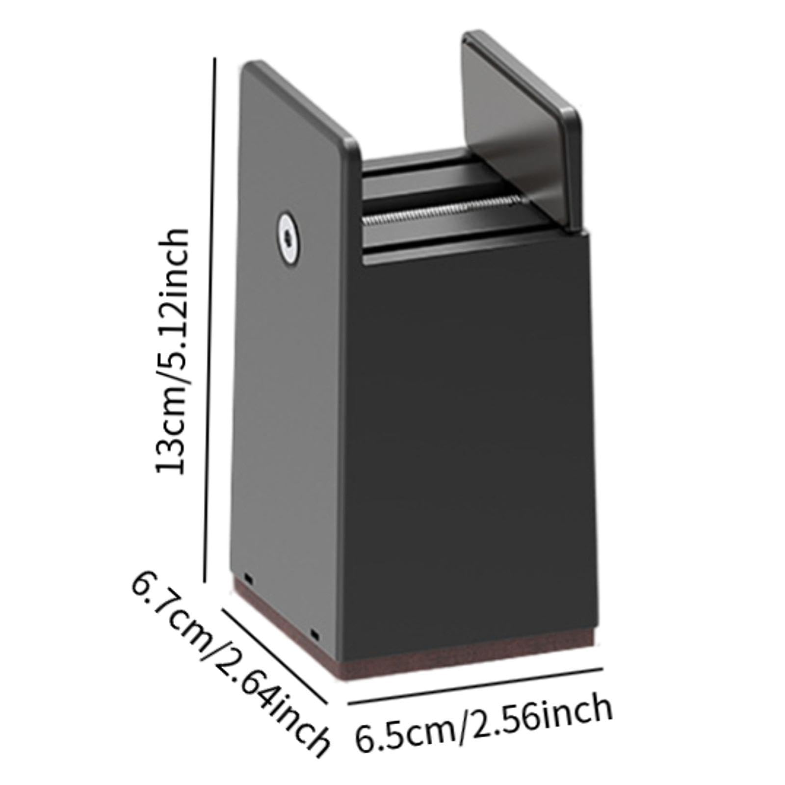 4 Elevadores de Cama Ajustables para Muebles con Diseño Antideslizante Y Abrazadera de Tornillo para Sofá, Negro, Altura 100mm