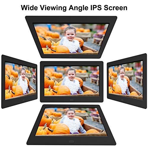Digital Photo Frame 1280x800 16:9 IPS Screen Include 32GB SD Card HD Digital Picture Frame Widescreen, Support 1080P Videos, Photos Auto Rotate, Support Thumb USB Drive, SD/MMC/MS Card(7 Inch Black) - Thumbnail 6