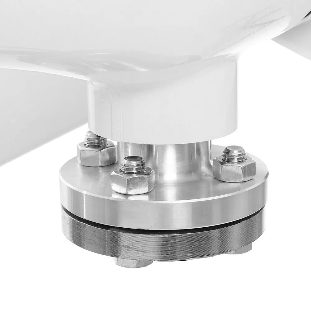 500W Horizontal Windkraftanlage 12V 24V Windturbinen 3-Phasen Generator 5-Blätter Windgenerator Komplettanlage für Stromergänzung,mit MPPT Laderegler (12, Volt)