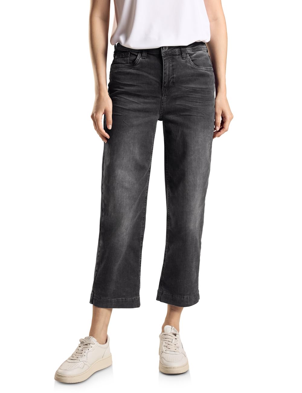 Street One Women's A377758 Straight Leg Jeans, Authentic Grey Wash, 34W x 26L