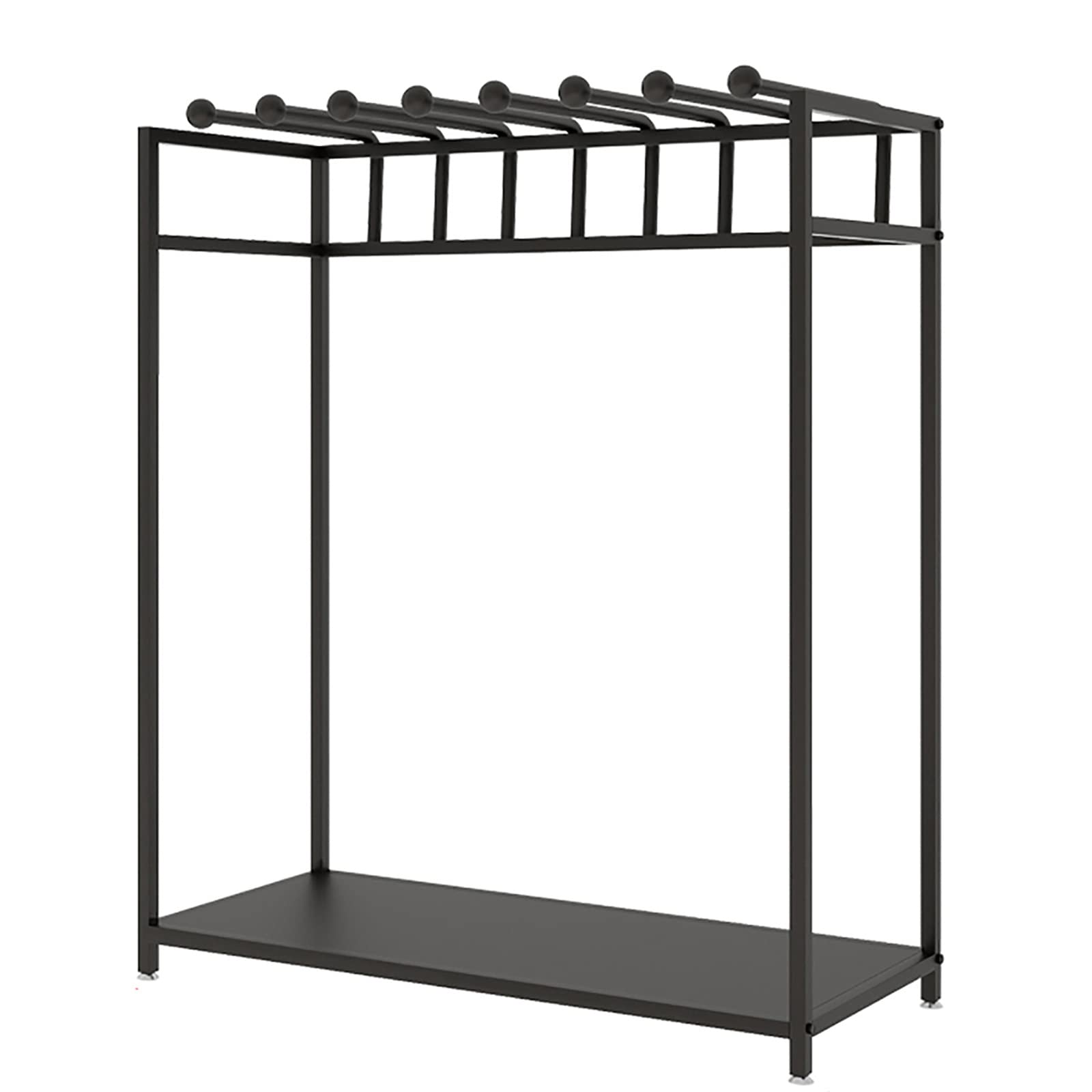 Générique Présentoir en métal Robuste pour courtepointes, draps, Foulards, Rideaux et Serviettes - Barre de Suspension pivotante - Peut Supporter jusqu'à 15 kg - Organisateur Commercial (Noir)