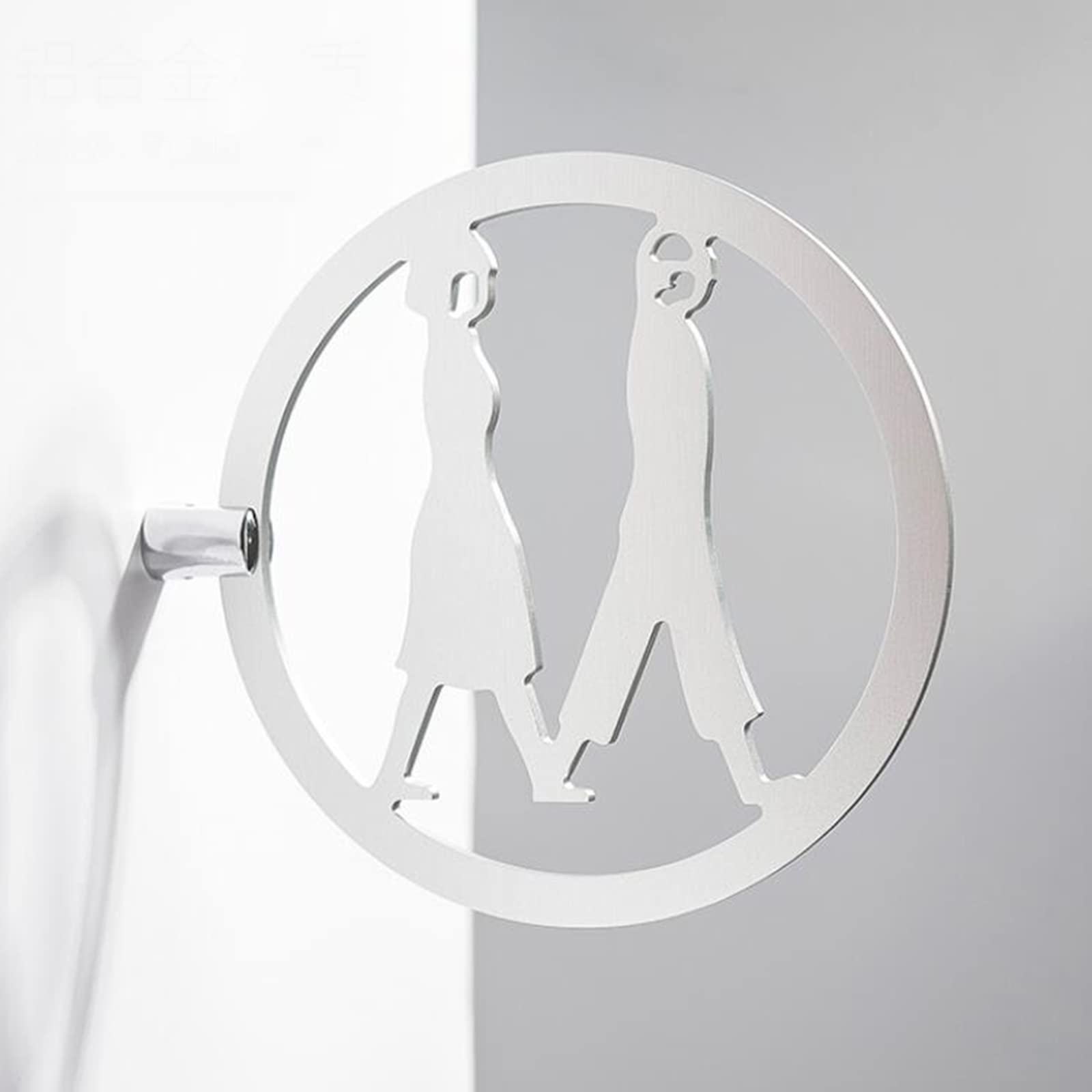Panneau rond de toilettes mixte pour une décoration de pub et de bistrot