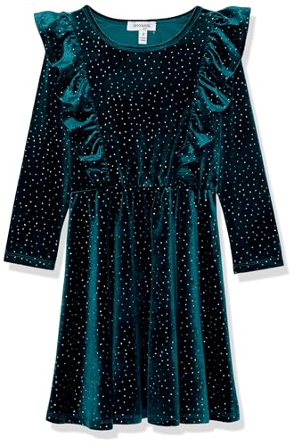 Speechless Girls' Long Sleeve Stretch Velvet Dress