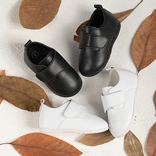 Sonsage Infant Baby Boys Girls Oxford Shoes PU Leather Loafers Flats Non-Slip Unisex Classic Moccasins Rubber Soft Sole Newborn Toddler Walking School Uniform Wedding Dress Shoe2