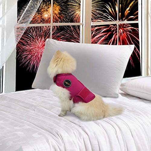 Image of MCHY Dog Anxiety Vest, Anxiety Relief for Dogs, Dog Calming Coat (Rose M)
