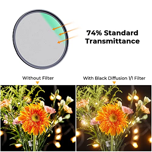 K&F Concept AU-KF01.1666 67Mm Black Diffusion 1 Filter Mist Cinematic Effects Lens Filter With 28 Multi-Layer Coated, Waterproof/Scratch Resistant Dream Effect Filter For Camera Lens thumb #3