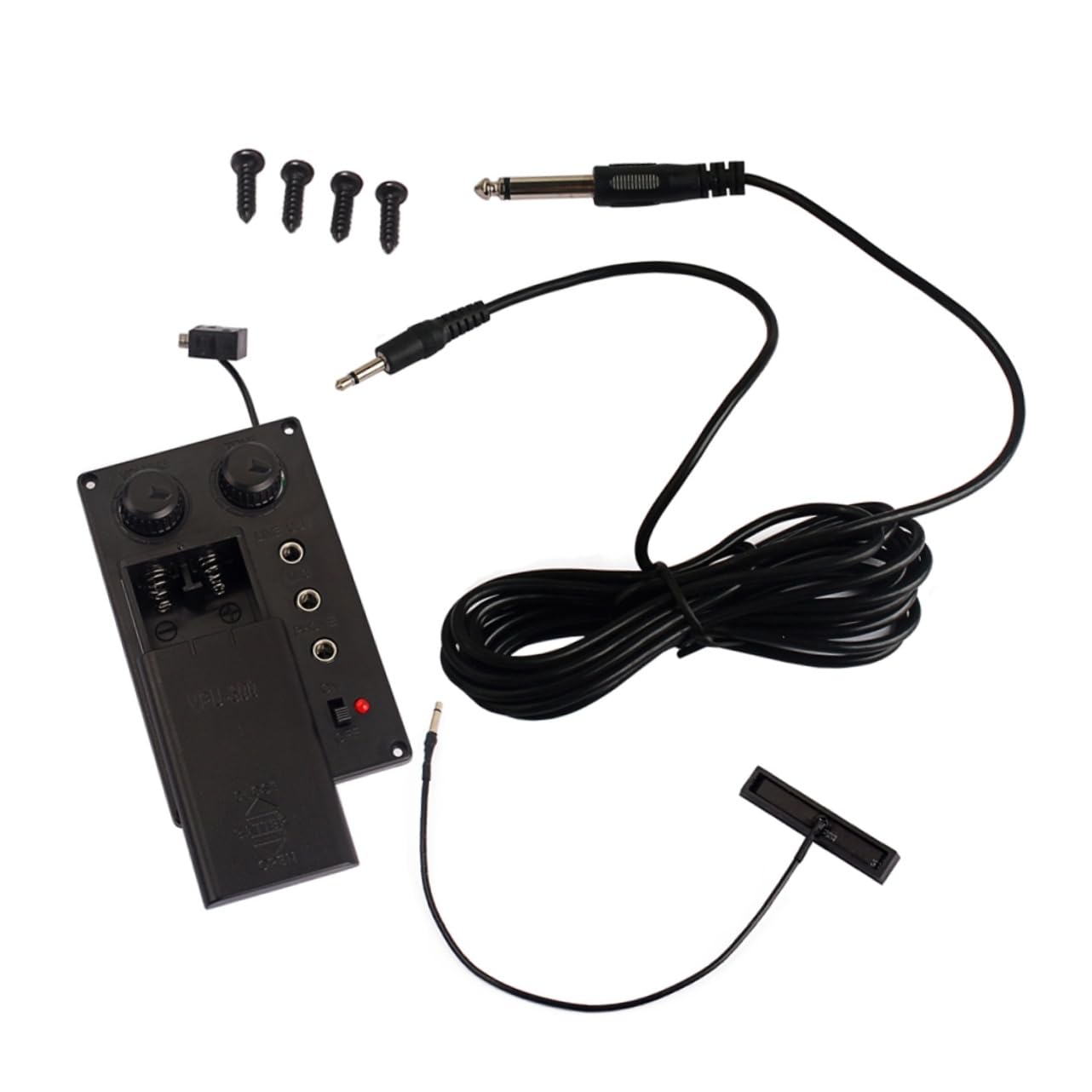 ibasenice 3sets Mute Preamp Pickup Eq Per Violino Elettrico Accessorio Piezoelettrico Con Cavo Di Uscita Per Del Suono e Suppressore Di Rumore Facile Da Trasportare Per Performance Live