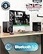 MAJORITY D40 Bluetooth Lautsprecher Boxen | 60W 2.0 Aktivlautsprecher | Studio Monitor mit 4-Treiber | Regallautsprecher für HiFi Stereo mit Optischer, RCA-, USB- und AUX-Eingang | Fernbedienung