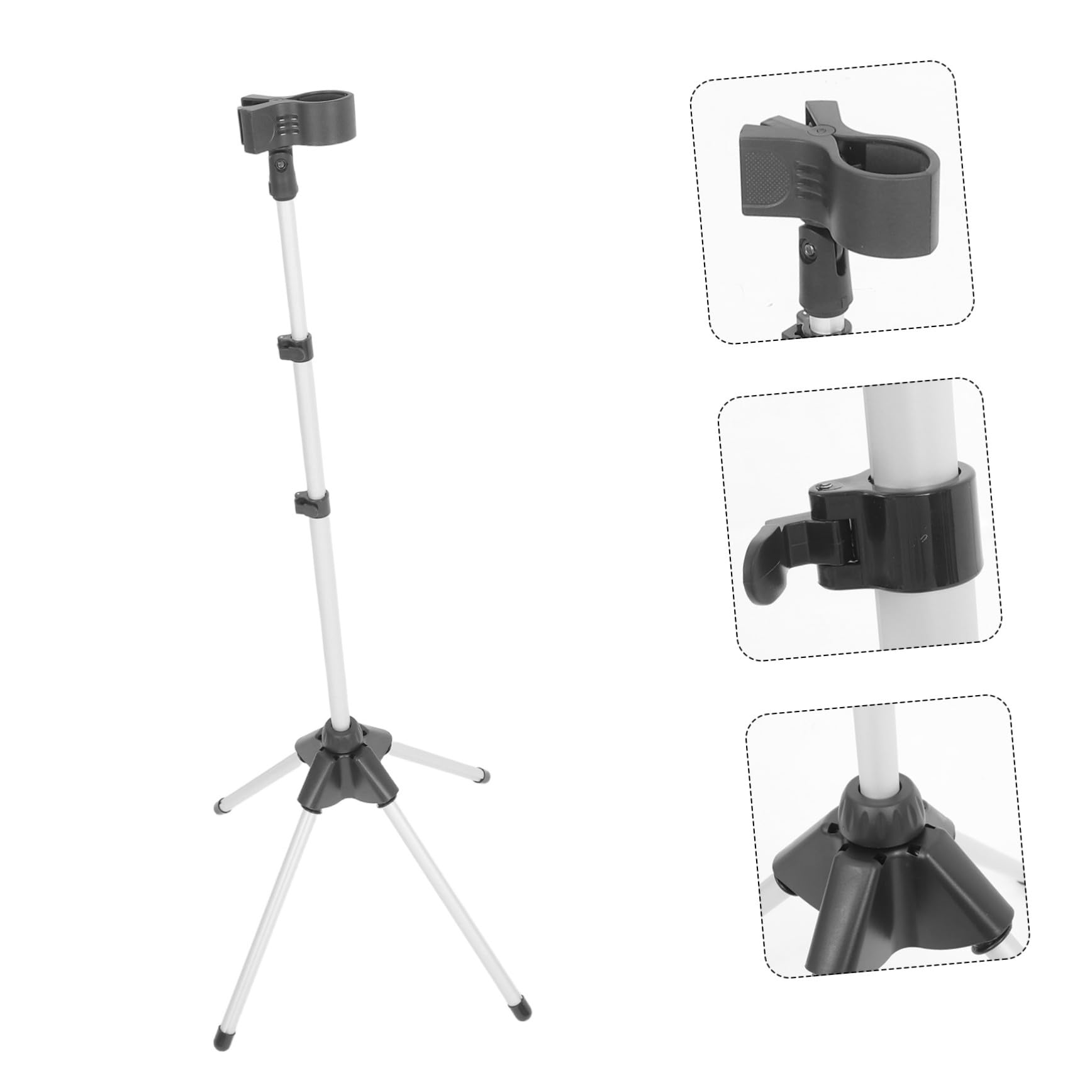 Healvian Support De SéChe-Cheveux Sur Pied RéGlable Et Pliable Avec Base Stable En Alliage D’Aluminium Et Plastique Stand Robuste Pour Usage Domestique Et Toilettage D’Animaux