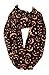 Etwoa womens Halloween Infinity Circle Loop Tube Scarf, Black, Large