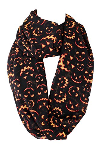 Etwoa Halloween Infinity Scarf Circle Loop Tube Scarf
