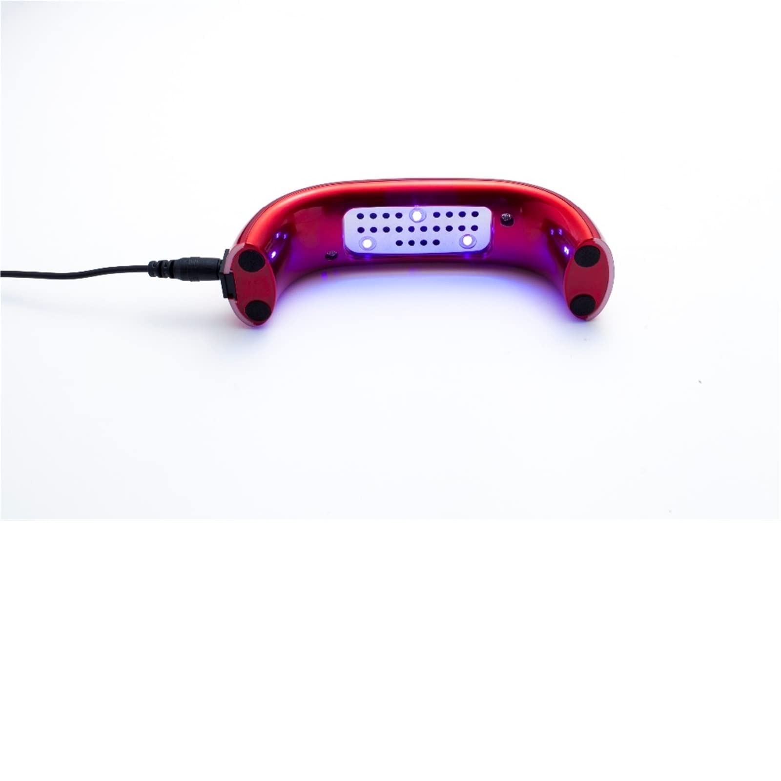 Asciuga Unghie, Lampada LED Portatile Economica, Foro Rotondo in plastica, Ricarica, Nail Art ad Asciugatura Rapida, Arcobaleno Luminoso Preferito(Rot)