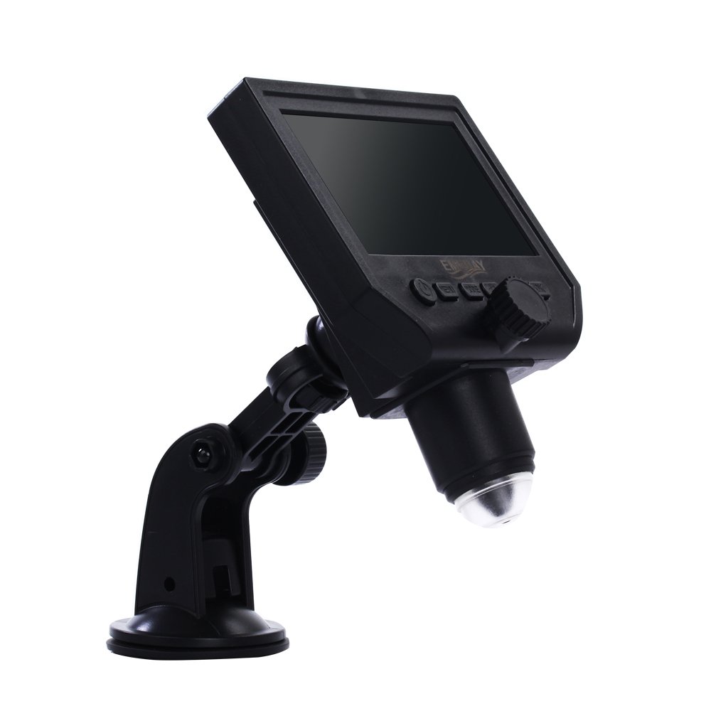 EMEBAY - Przenośny mikroskop cyfrowy HD 3,6 MP USB + ekran LCD 4,3" - Mikroskop cyfrowy/kamera wideo + gniazdo na karty micro SD, przechwytywanie zdjęć i filmów