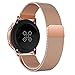 LYYLTX Edelstahl Mesh Uhrenarmband 18mm Metall Ersatz Armband Magnetverschluss Smartwatch Schnellverschluss Watch Uhren RoseGold Ersatzband Für Damen Herren