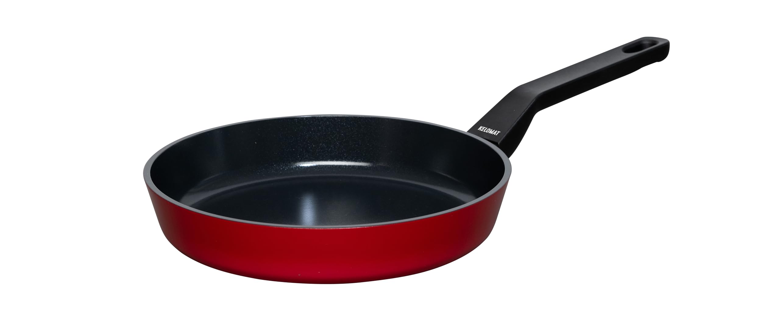 Kelomat 3501-376, Bratpfanne, 24cm Durchmesser, EVO RED, keramische Antihaft-Versiegelung, Induktion, LBH 44.8x25.3x4.4, Gewicht 0.1.08kg, ergonomischer Kunststoffgriff, mit Flammschutz