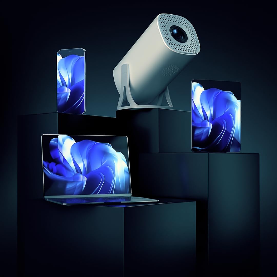 MAYUMI Smart 4K WiFi Projector, Android 11.0, 200 ANSI Lumens, 130-Inch Screen, BT5.4, Auto Keystone Correction, 1280x720P Native Resolution, Remote Control-picture-12
