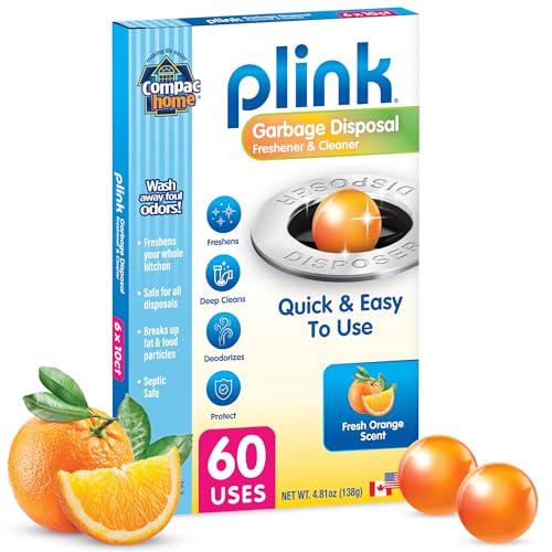 Compac Home Plink Garbage Disposal Cleaner and Deodorizer 60ct VALUE PACK - Orange