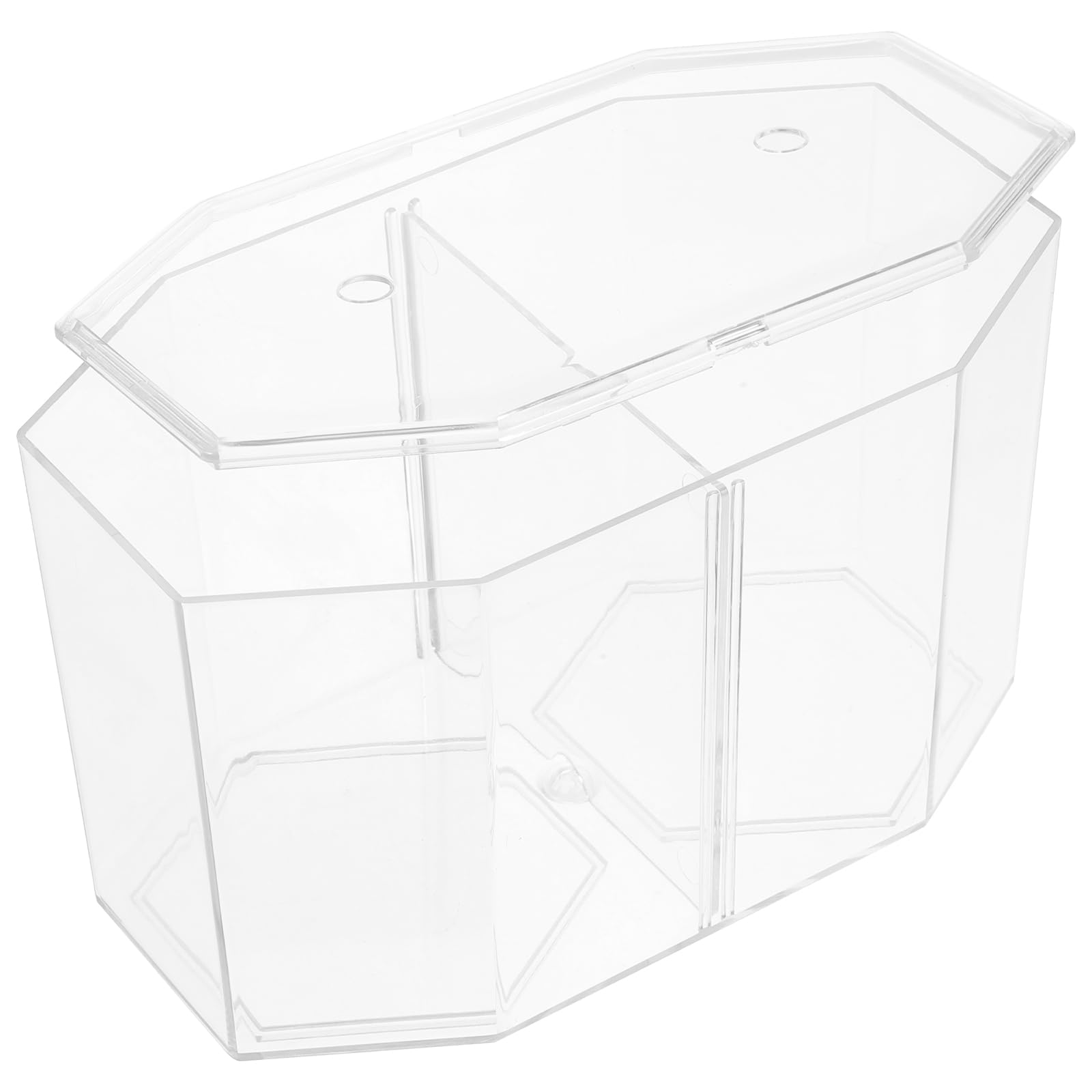 UKCOCO Caja De Criador Transparente para Peceras De Pez Betta Y Peces Pequeños 7.87X4.72X4.33 Pulgadas con Separadores Dobles Acrílico Seguro para Aislamiento Y Reproducción