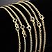 Hicarer 24 Pack Gold Plated Necklace Chain for Women Bulk 16-26 Inch 2 mm Gold Plated DIY Cable Link Chains for Jewelry Making with Lobster Clasps for DIY Necklace Jewelry Making Supplies(20 Inch)
