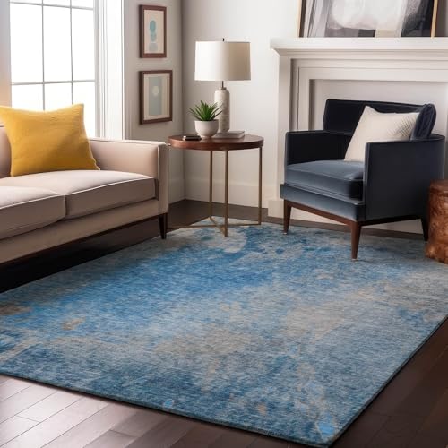 Addison Rugs Mayfield 168x120 cm Alfombra Lavable Azul