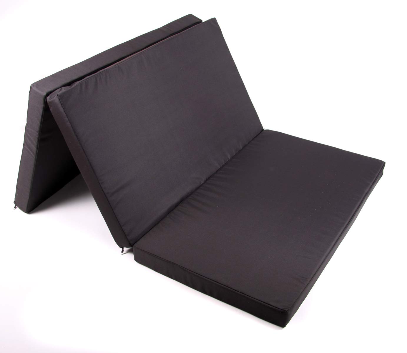 Premium Visco Schlafauflage für Caddy & Combo Life | Klappmatratze 185x120x8 cm, Schwarz | Faltbare Matratze für Bus, viskoelastischer Schaum + Kaltschaum