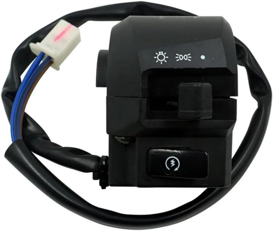 7/8" 22mm Motorcycle Handlebar Switch Controls Compatible with Horn, Turn Signals, Headlight/Low Beam and Start Functions(L and R)