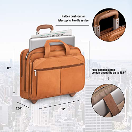 Solo-Walker-156-Inch-Rolling-Laptop-Case-Tan-BrownBrown-D529-1