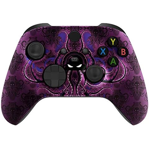 eXtremeRate Schale für Xbox Series X & S,Case Gehäuse Hülle Schale Skin Shell Zubehör Set für Xbox Series X & S Controller(Lila Krake)-Controller Nicht im Lieferumfang enthalten Cover